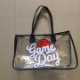 Keymay Clear PVC Tote Bag Stadium Approved Handbag Women Girls Concert Shopping Bag Jelly Color Chic Bags Transparent