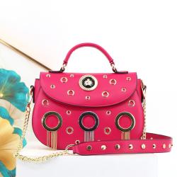 ladysky handbags for women tassel and rivet saddle bag for girls punk crossbody ladies bag quality chain shoulder bags 26cm