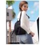 kbw663 New Women Bag Backpack Girl Retro Pleasure Oxfod Stripe Schoolbag Female Versatile Drawstring High Quality Travel Bag