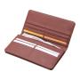 Factory wholesale genuine pebble leather women long wallet purse rfid blocking slim card holder travel organizers