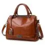KBW635 Hot Sale Women Bag PU Retro Handbag Fashion High Quality Oil Leather Rivet Ladies Single Shoulder Crossbody Bag