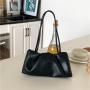 Womens Handbags 2024 Hasp Rectangle  Ruched Ladies bags Fashion Simple Soft PU leather Shoulder bags for women