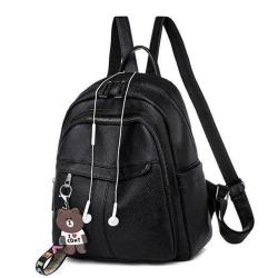 KBW701 Korean PU Leather Shoulder Bag Casual Fashion College Wind Travel Student Mommy Bag Women Backpack Without Pendant