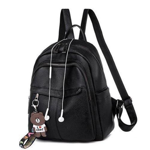 KBW701 Korean PU Leather Shoulder Bag Casual Fashion College Wind Travel Student Mommy Bag Women Backpack Without Pendant