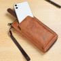 ZR865 New Fashion Long Slim Men's Wallet PU Retro Simple Handheld ID Card Bag Youth Leisure Phone Multi functional One Piece Bag