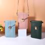 Wholesale Summer New Fashion Lady's Multi-Layer Solid Color Mini Mobile Phone Bag for women Soft Leather Simple Design