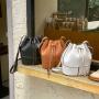 New Trend Design Premium Handbag PU Leather Decoration Large Capacity Tote Retro Style Ladies Bucket Bag
