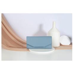 Custom Sffiano Long Vegan Leather Wallet Women Envelope Clutch Bags Wallets