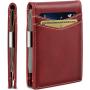 Money Clip Wallet Cards Holders RFID Leather Mens Wallet Slim Money Clip Wallets