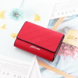 OEW033 New Women Purses Luxury Card Holder Pu Leather Wallets for Women Fashionable Short Solid Color Money Poceket