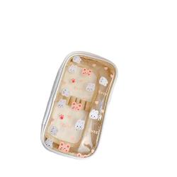BD052 Simple Student Pencil Bag Cute Large Capacity PVC Transparent Pencil Case ins Zipper Pencil Box New Fashion
