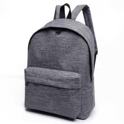 2024 Trendy Pure Color Canvas School Bag College Style Backpack Men's Fashion Travel Bag Backpack
