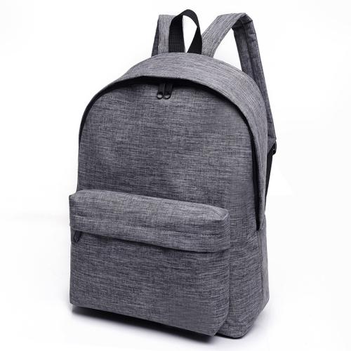 2024 Trendy Pure Color Canvas School Bag College Style Backpack Men's Fashion Travel Bag Backpack