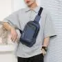 Oem Manufacturer Custom Casual Outdoor Man Bike Royal Blue Usb Charging Port Sling Shoulder Crossbody Chest Bag