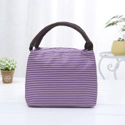 Factory Direct Supply Stripes Tote Lunch Bag Factory Wholesale Waterproof Tote Lunch Bag