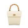 New Arrival Trendy Ladies Hand Bags Bamboo Top Handle Luxury Lock Womens Bucket Purses Vegan Leather Custom Logo Womens Handbags