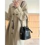 Factory Wholesale Retro Luxury Bag High Quality PU Leather Crossbody Bag Drawstring Design Bucket Bag