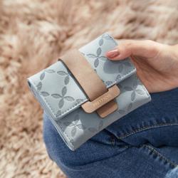 2024 Autumn New Short Wallet Korean Ins Fresh And Fashionable Flower Pattern Buckle Women's Student Zero Customs Wallet