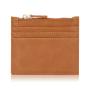 Slim Purse Vintage Credit Card Holder Zipper Pocket RFID Wallet Genuine Leather Id Credit Card Case Holder PU Wallets