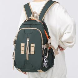 ZR827 New Schoolbag Backpack Fashion High Capacity Unisex Computer Laptop Bag Nylon High School Students Letter Backpack Trend