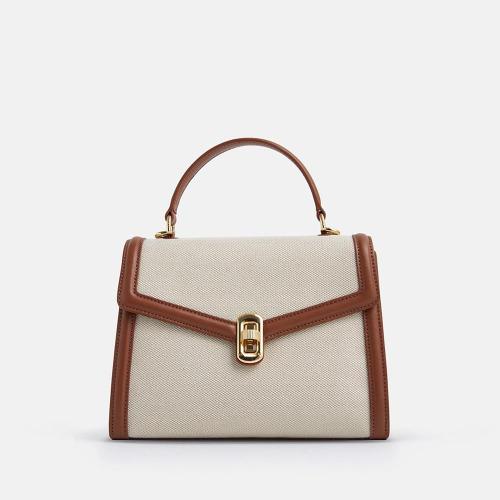 Custom Manufacturer Cross Body Bag Women PU Leather With Canvas Tote Bag Fashion Ladies Handbags For Women