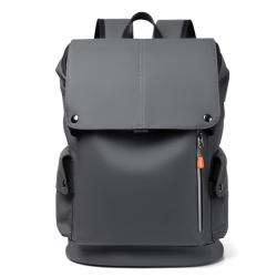 New Design Large Capacity Men's Travel Backpack Waterproof PU Leather Trendy Business Laptop Backpack Wholesale