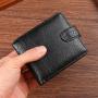 Men's Durable Leather & PU Leather Zipper Buckle Wallet Multi-Card Holder with Waterproof Feature New Design Wholesale Factory