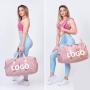 custom logo waterproof unisex folding gym travel sport bags with shoe pocket weekender duffle bags for women