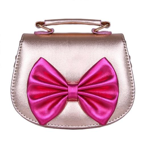 Wholesale Child Kids Small Handbag Purse Fashion Bow Reversible Sequin Crossbody Bag for Girls