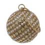 Wholesale bridal wedding women clutch purse white pearl round shaped party evening bags clutch bag for ladies