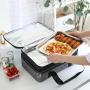 BSCI Factory Gary Color Thermal Strength Container Fresh Food Oxford Cloth Storage Portable Box Insulated Pizza Delivery Bag