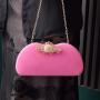 Vintage Suede Texture Metal Flower Latch Wedding Evening Bags Chain Crossbody Hand Bags Ladies Luxury
