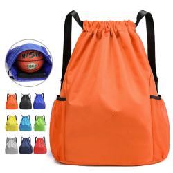 Gelory Promotion Custom Lightweight Waterproof Polyester Multi-purpose Sides Mesh Pocket Fitness Drawstring Backpack Bag