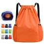 Gelory Promotion Custom Lightweight Waterproof Polyester Multi-purpose Sides Mesh Pocket Fitness Drawstring Backpack Bag