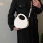 ZR240 Small Crowd Design Western-style Women's 2023 New Spring Versatile Solid Color Messenger Bag Pleated Shoulder Bag