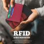 Minimalist Slim Credit Card Holder Business RFID Blocking Wallet Portable Men's Travel Custom Leather Card Holder Card Bag