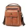 GW051 Single Shoulder Crossbody Bag Men Bag New Leather Briefcase Handbag Backpack PU Business Youth Vertical Boy Shoulder Bag