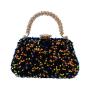 Retro 2024 new fashion female evening bag clutch sequins banquet diamond handbag small square bag