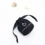 Wholesale Black Round Bottom Cotton Cosmetic Pouch Bottle Linen Makeup Drawstring Cosmetic Bag