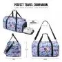 2021 2pcs waterproof Weekender Bags for Women Gym Travel Tote Bag with Shoe Compartment Large Floral Carry on Travel Duffel Bags