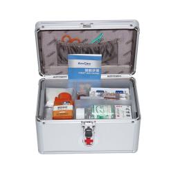 2-layer portable first aid kit storage box aluminum alloy multifunctional family emergency medicine box with handle medicine box