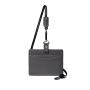 Handmade Gift ID Case Double-sided Card Holder Pass Case Employee Neck ID Holder With Leather Strap