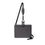 Handmade Gift ID Case Double-sided Card Holder Pass Case Employee Neck ID Holder With Leather Strap