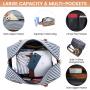 Realer Fashion stripes style 2pcs/set PU Canvas Overnight Duffel Bag with Shoe Compartment Waterproof Luggage Duffle Travel Bags