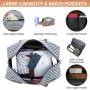 Realer Fashion stripes style 2pcs/set PU Canvas Overnight Duffel Bag with Shoe Compartment Waterproof Luggage Duffle Travel Bags
