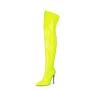 Botas Altas Fashion Designer Women Jelly Autumn Winter Long Boots Ladies Pointed Toe Thin High Heel Party Dress Thigh High Boots