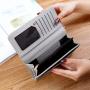 Wholesale New European American Women's Long Soft Wallet Multifunctional Buckle Fashionable Waterproof Long Bag Wholesale Supply