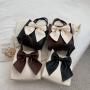 New Fashion Designer Woman Handbag Custom Pu Leather Contrasting Color Bag Bow Single Shoulder Square Underarm Bag
