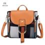 Minissimi Brand Mochila Set Backpack Bag Pu Girls Travelling Backpacks Set Contrast Color 4 Pcs Set Backpack