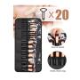 Gelory Wholesale Makeup Brush Set Organizer Rolling Cosmetic Pouch Custom Logo Travel Makeup Brushes Roll Up Bag